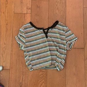 Striped crop top